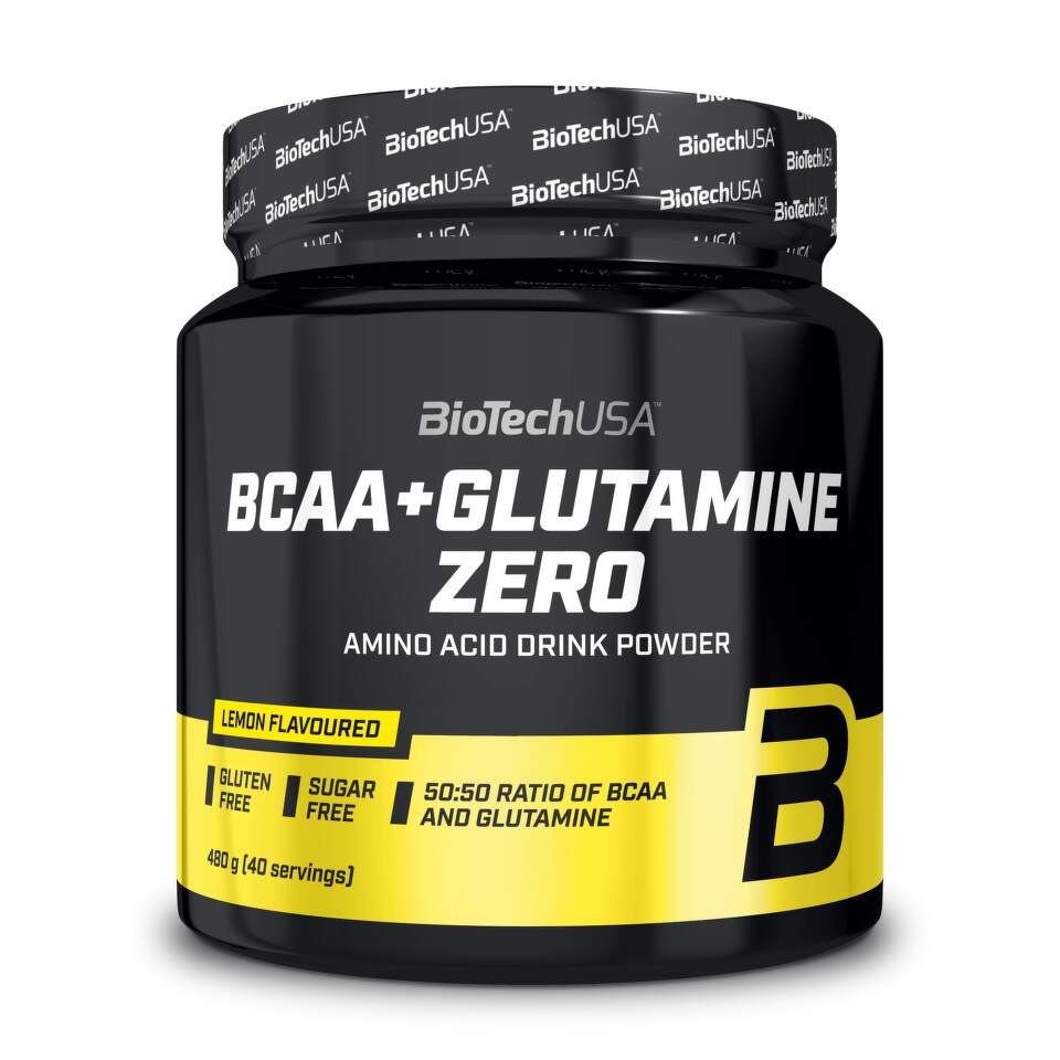 BioTech BCAA + Glutamine Zero 480 g lemon flavor