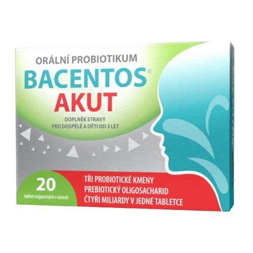 BACENTOS AKUT oral probiotic 20 tablets