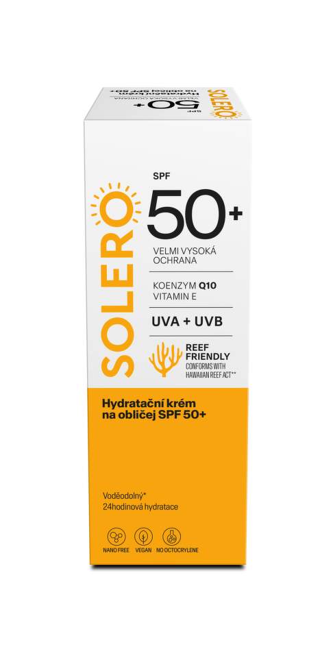 SOLERO Moisturizing face cream SPF50+; 50ml