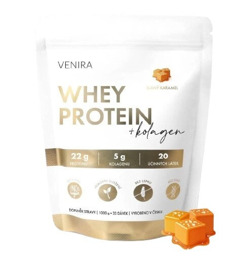 Venira Whey Protein+collagen salted caramel 1000g