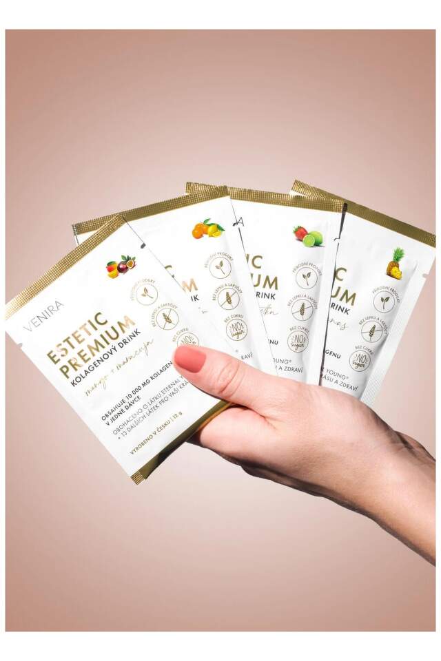 Venira Estetic Premium collagen drink mix 4 flavors 40 sachets x 12g