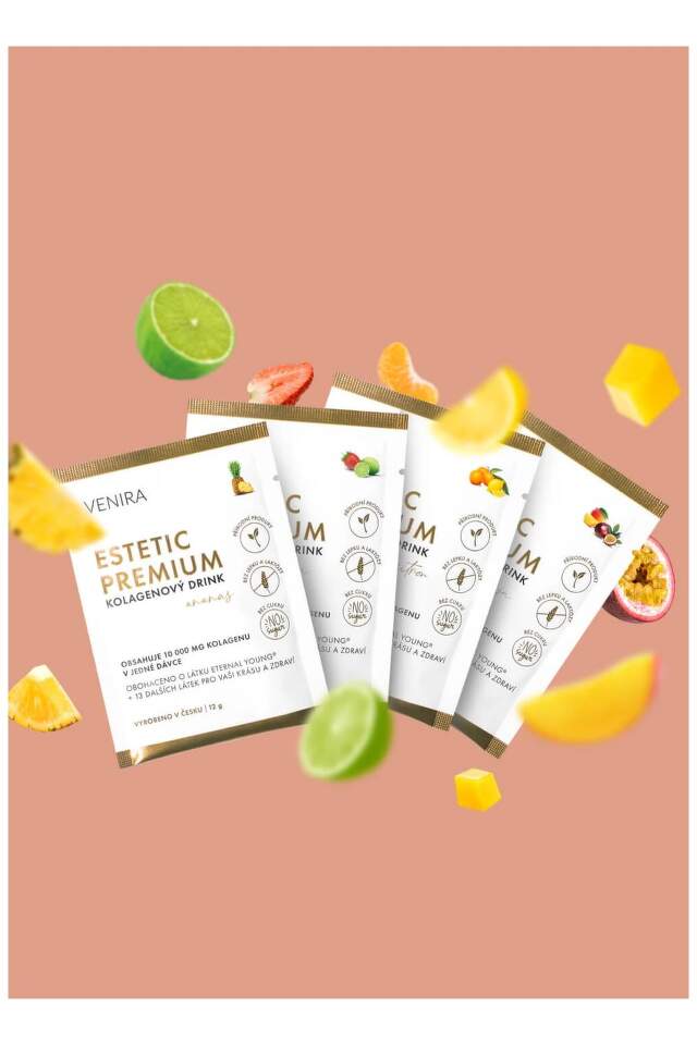 Venira Estetic Premium collagen drink mix 4 flavors 40 sachets x 12g