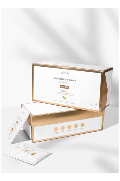 Venira Premium collagen drink for hair, nails and skin age 50+ strawberry, lime 30 sachets x 10.8g