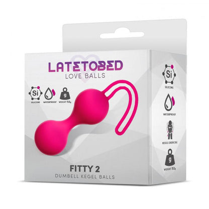 LateToBed Fitty 2 Dumbell Kegel Balls Fuchsia 52g