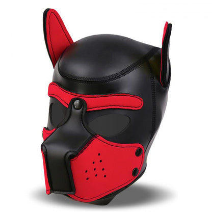 InToYou BDSM Line Hound Dog Hood with Removable Muzzle Red