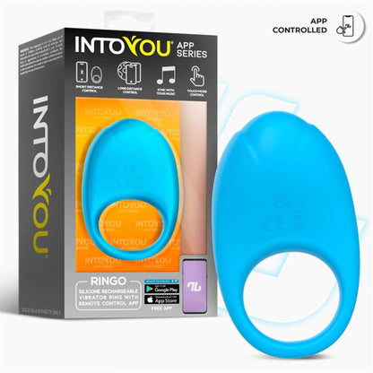 InToYou App Series Ringo Vibrating Ring with App Blue