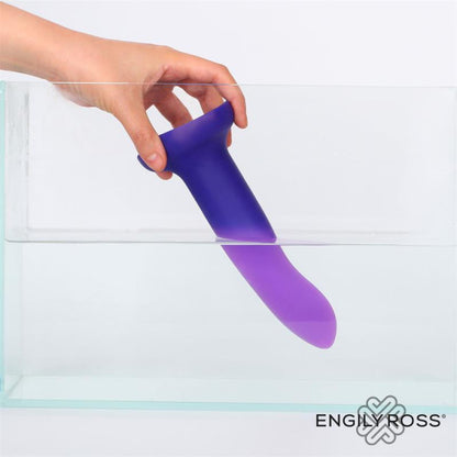 Engily Ross Dildox Vibrating Color Changing Liquid Silicone Dildo 17cm Purple