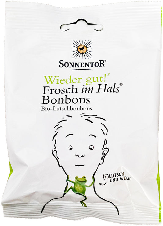 Sonnentor frog in throat candy 50g