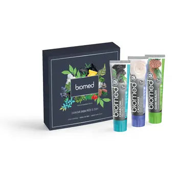 BIOMED Toothpaste Gift set Charcoal, Calcimax, Gum Health 3x100 g