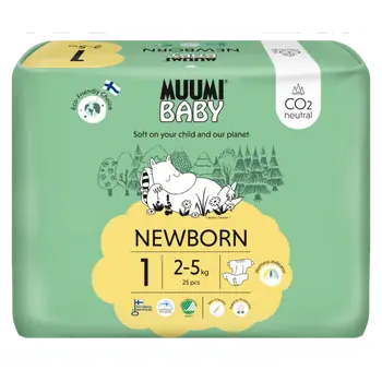 Muumi Baby 1 Newborn 2–5 kg Eco diapers 25 pcs