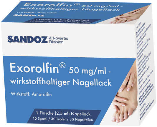 Exorolfin 50 mg/ml - nail polish containing active ingredients 2.5 ml