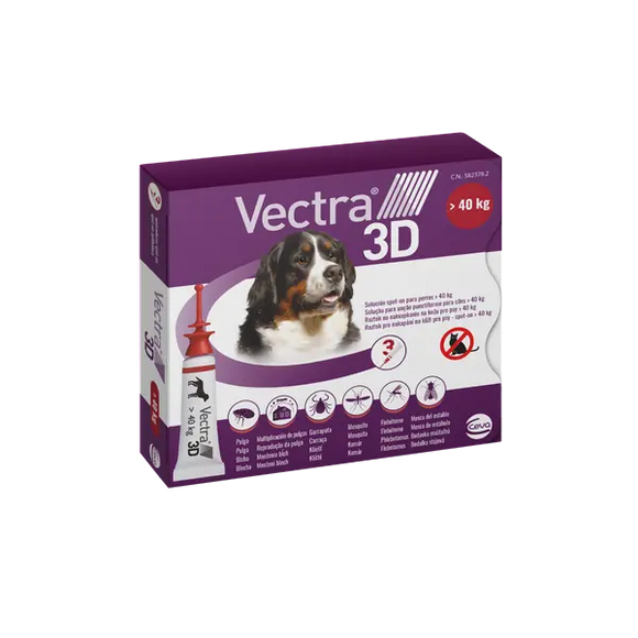 Vectra 3D spot-on for dogs XL (> 40 kg) 3 pipettes