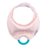 Dr.Browns Bandana Bib with teether 3m+; 1 pc pink