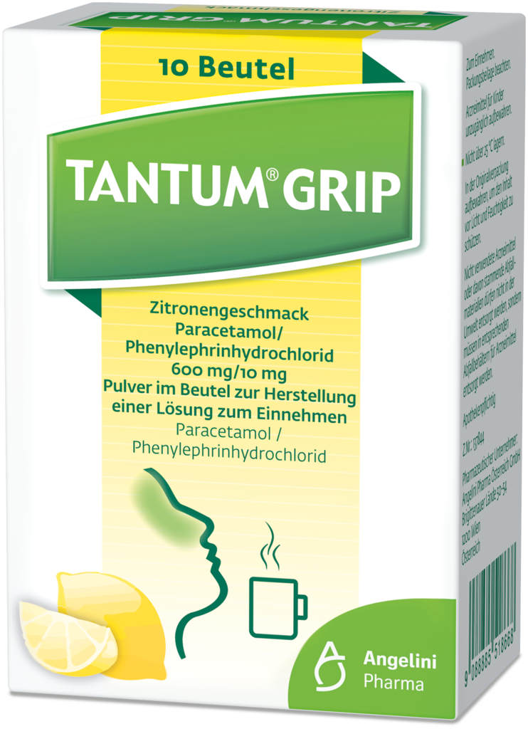 Tantum Grip 600 mg/10 mg Lemon 10 sachets