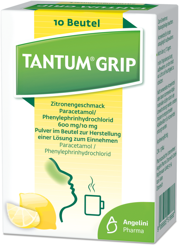Tantum Grip 600 mg/10 mg Lemon 10 sachets