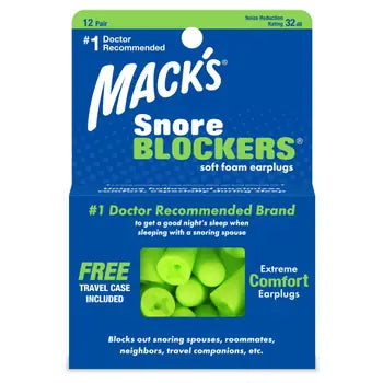 MACKS Snore Blockers earplugs 12 pairs