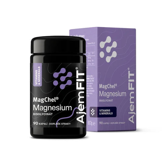 AjemFIT Magnesium Bisglycinate (MagChel), Vitamin B6 - 90 capsules