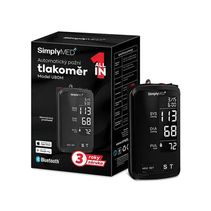SimplyMed Automatic Arm Digital Blood Pressure Monitor U80M with Bluetooth