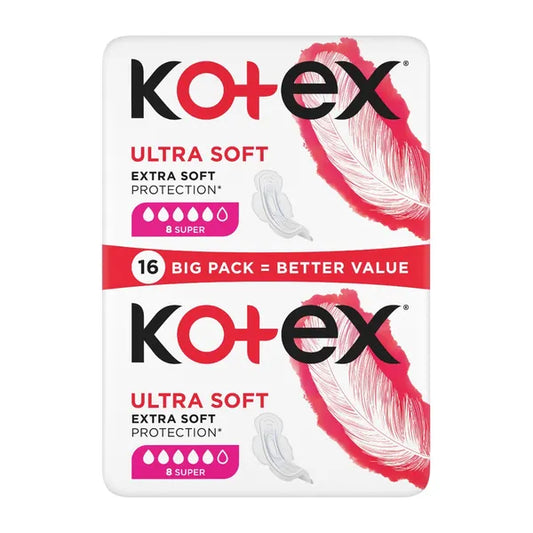 Kotex Ultra Soft Super pads 5 packs x 16 pcs