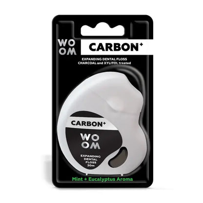 WOOM CARBON+ Expanding black dental floss 30 m