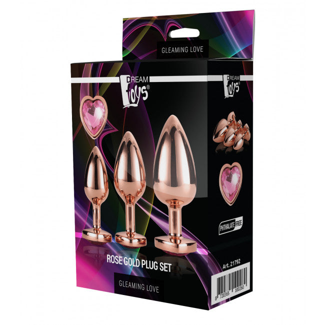 Dream Toys Gleaming Love Plug Rose Gold Set – My Dr. XM