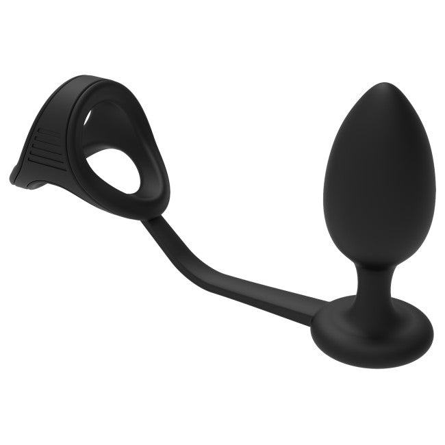 Dream Toys Ramrod Cockstrap with Anal Plug Black