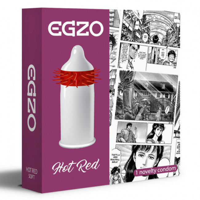 Egzo Hot Red Stimulating Condom 1 pc