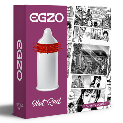 Egzo Hot Red Stimulating Condom 1 pc