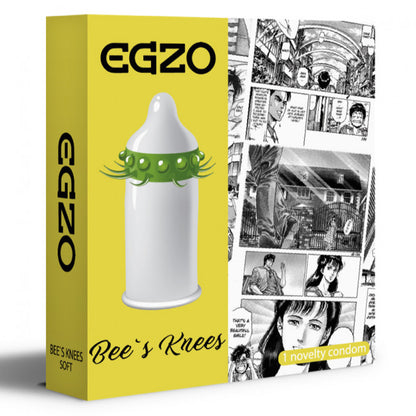 Egzo Bee's Knees Stimulating Condom 1 pc
