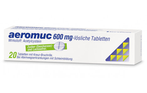 Aeromuc 600mg 20 effervescent tablets