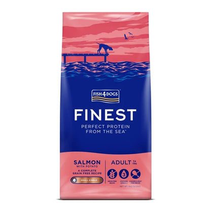 Fish4Dogs Small granules for adult dogs Finest salmon with potatoes 6 kg, 1+