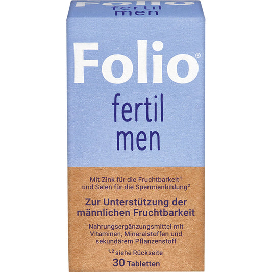 Folio fertil men tablets to support male fertility, 30 tablets