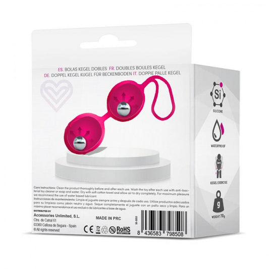 LateToBed Geisha Double Kegel Balls Fuchsia 70g