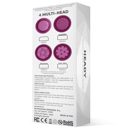 LateToBed Heady Stimulator Multi-Head Purple