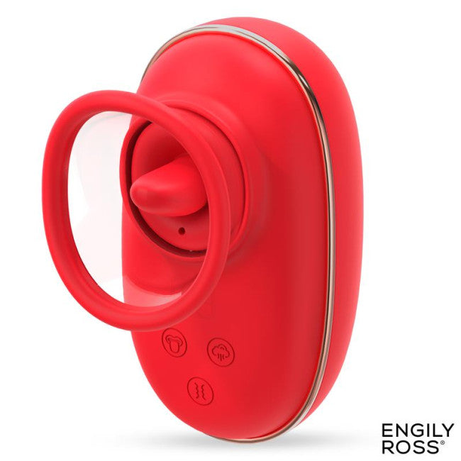 Engily Ross Lizer Vacuum Pump Licking Stimulator with Vibrations Red