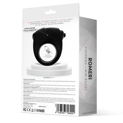 LateToBed Romeri Ring + Vibrating Bullet Silicone Black