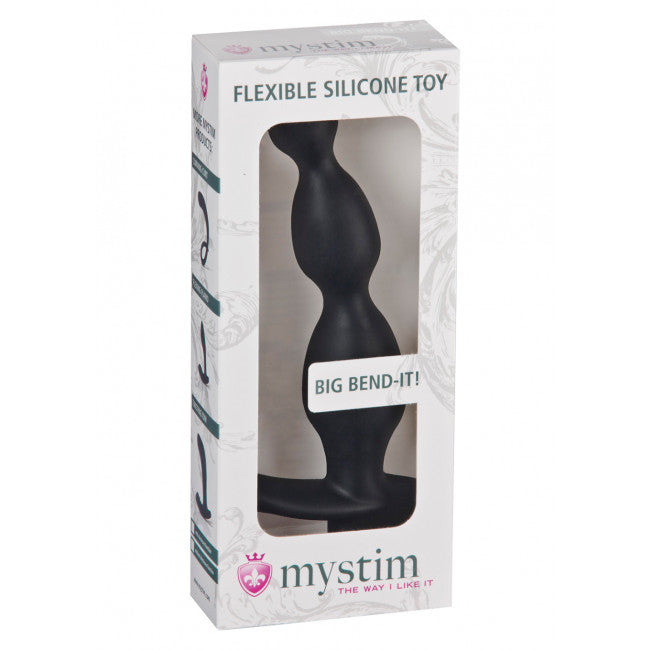 Mystim Big Bend-It Silicone Bi-Polar Plug Black