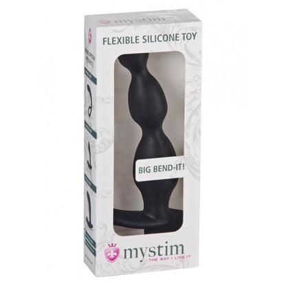 Mystim Big Bend-It Silicone Bi-Polar Plug Black
