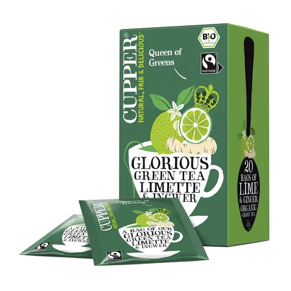 Cupper BIO Green tea with ginger and lime 20x1.75g