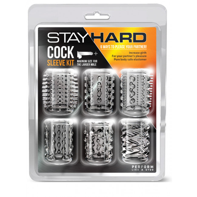 Blush Stay Hard Cock Sleeve Kit Clear