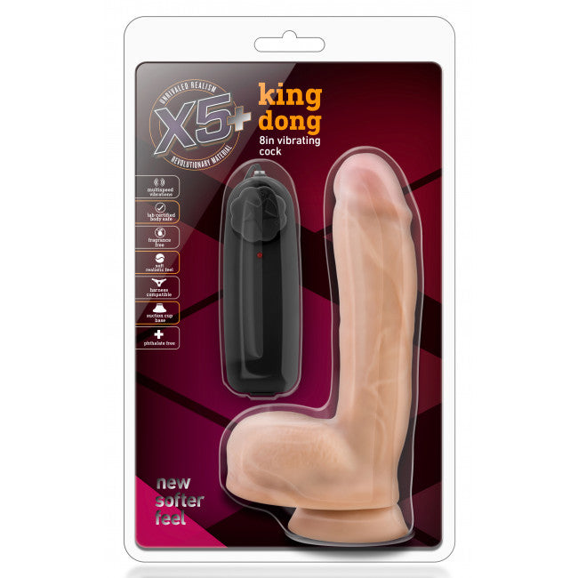 Blush X5 Plus King Dong 8 Inch Vibrating Cock Vanilla