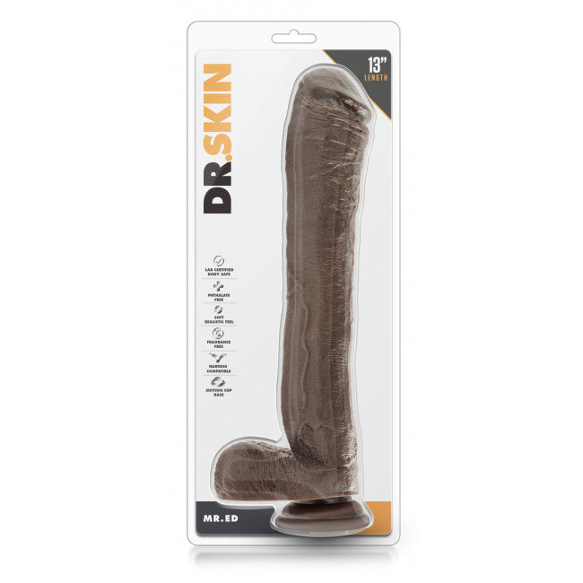 Blush Dr.Skin Mr.Ed 13 Inch Dildo Chocolate