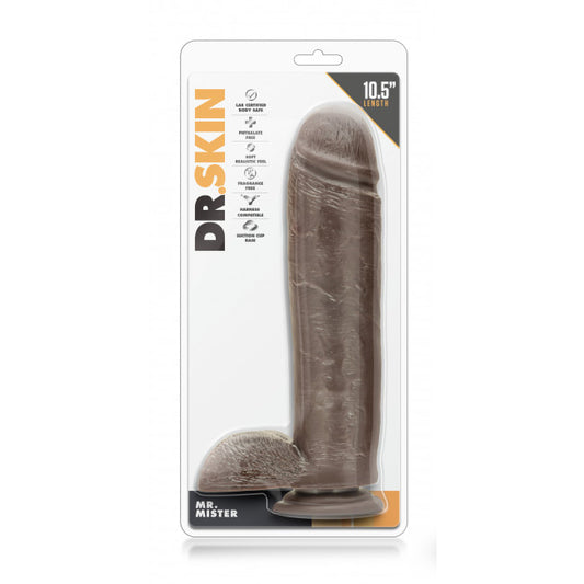 Blush Dr.Skin Mr.Mister 10.5 Inch Dildo Chocolate