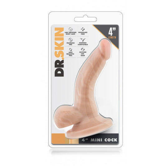 Blush Dr. Skin 4 Inch Mini Cock Beige