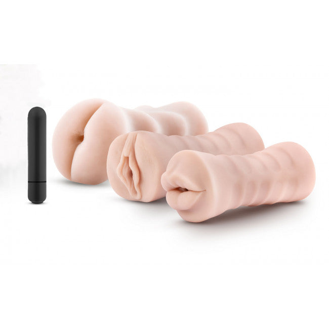 Blush M For Men 3-pack Vibrating Stroker Kit