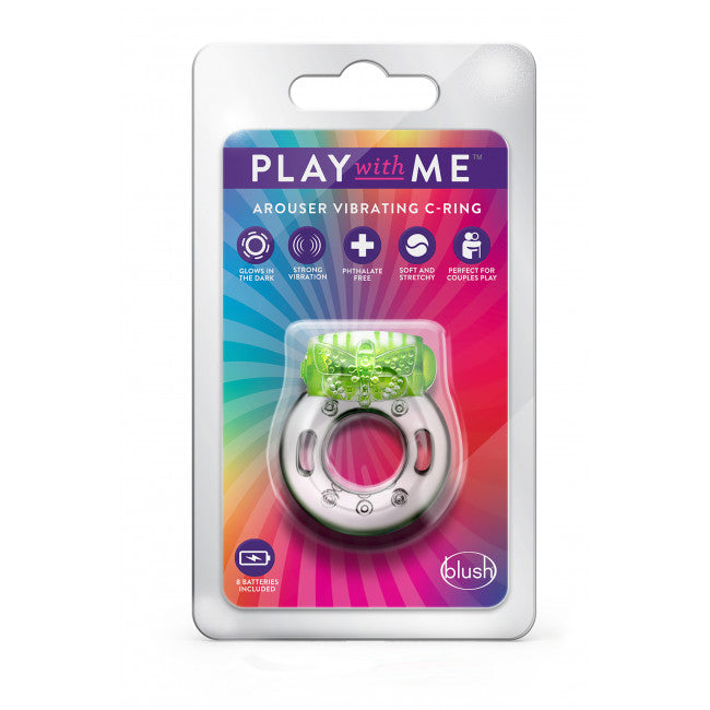 Blush Play with Me Arouser Vibrating C-Ring Green