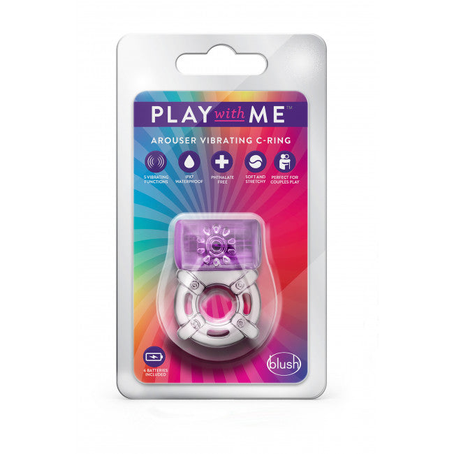 Blush Play with Me One Night Stand Vibrating C-Ring Purple