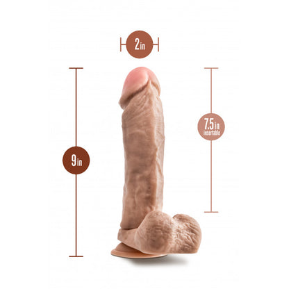 Blush Dr. Skin Mr. Magic 9 Inch Dildo with Balls Beige