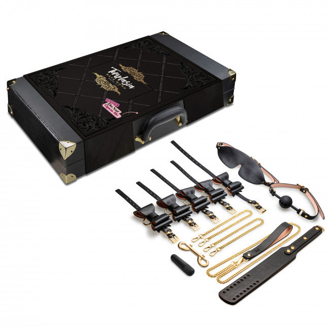 Blush Temptasia Safe Word Bondage Kit With Suitcase Black