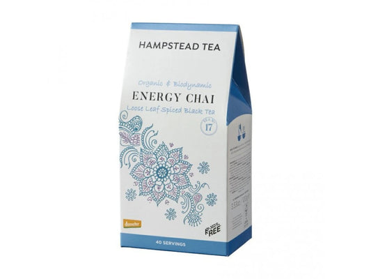 Hampstead Tea London Organic black loose Energy Chai tea, 100g